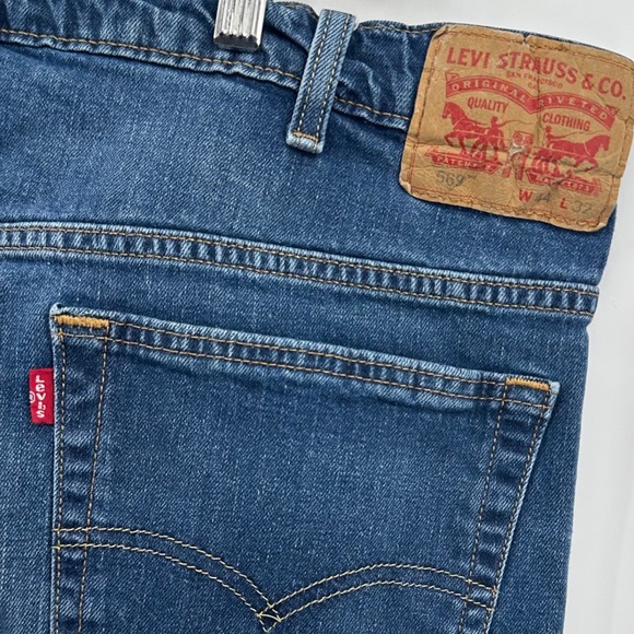 Levi's‎ 569 Loose Straight Fit Jeans Mens W32 Blue Denim Classic - Picture 7 of 7